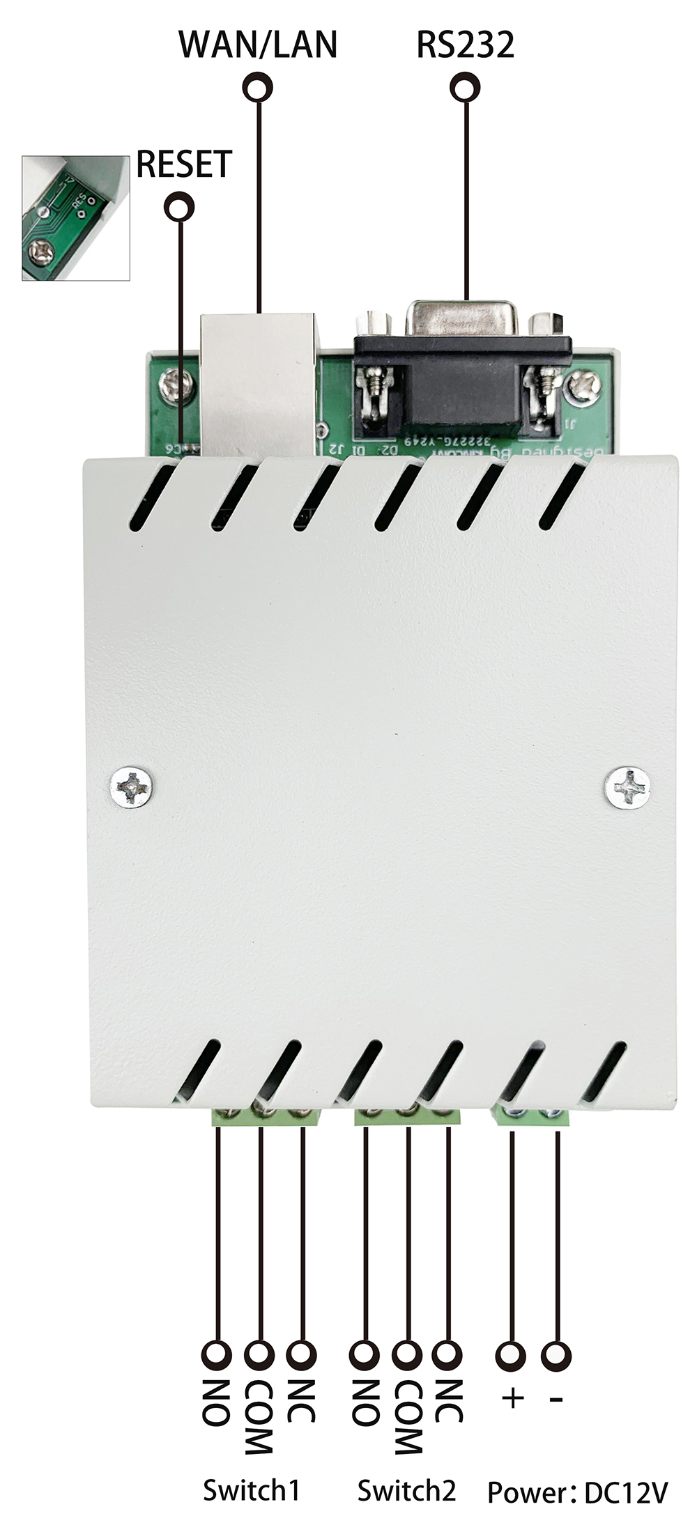 Intelligent 2CH Ethernet Relay Switch TCP/IP Remote Control Network Relay PLC - Image 3