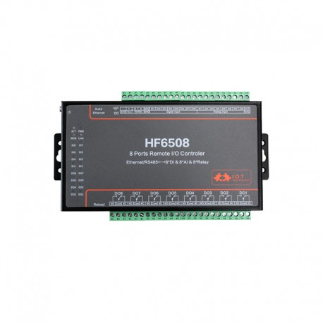 HF6508 Ethernet I/O Controller Converter TCP IP Telnet Modbus